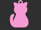 Minimal Cat Keychain-1