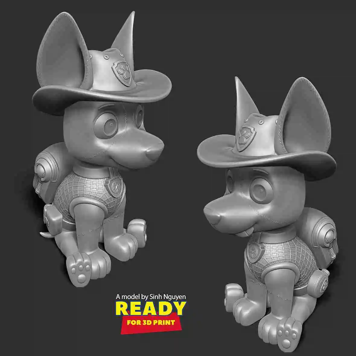 3D file Chase - Paw Patrol Fanart 🐾・3D printer model to download・Cults