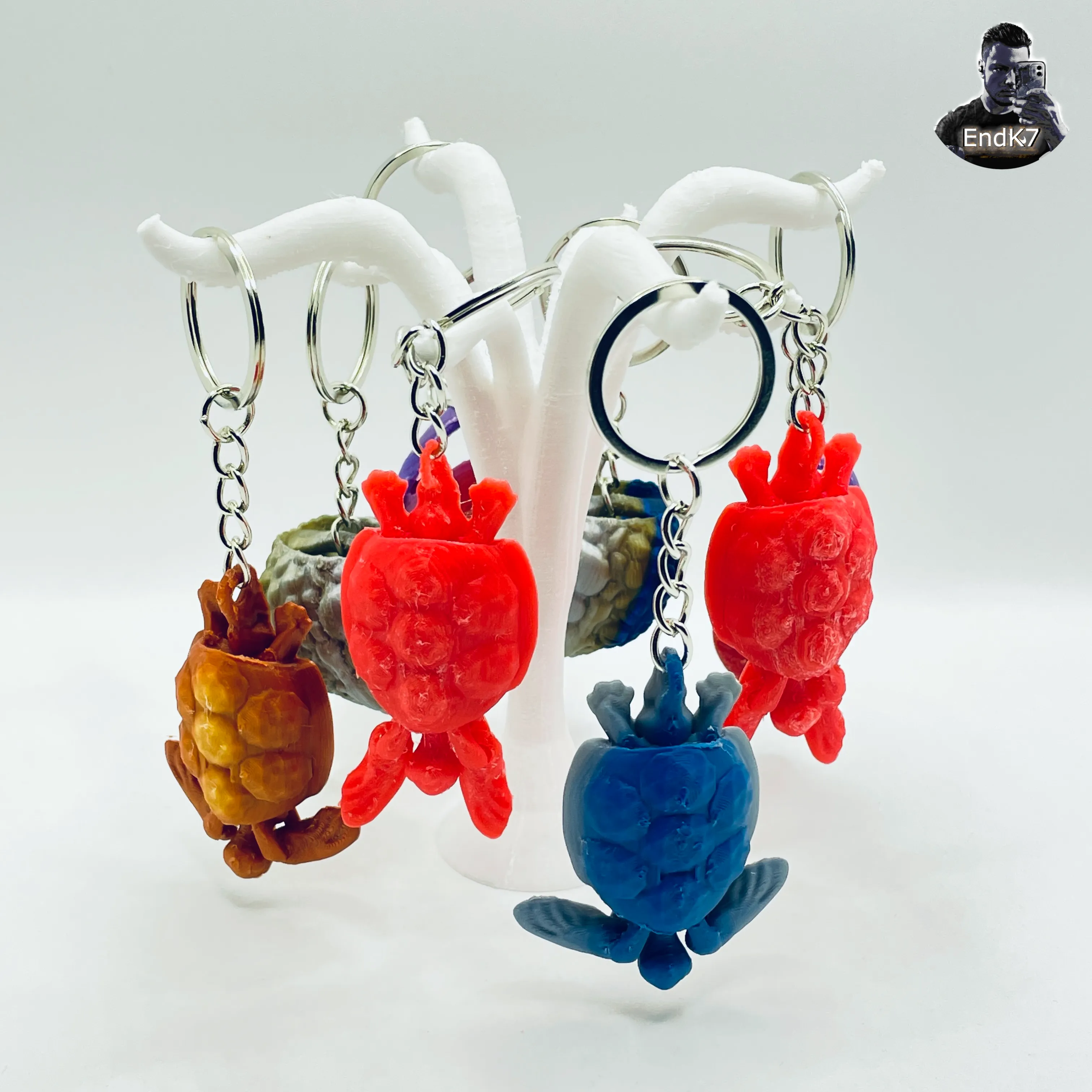 Cute Tiny Turtle Keychain - flexi Fin - Articulated