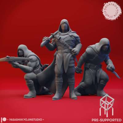 Bandit Mob - Tabletop Miniatures (Pre-Supported STL)