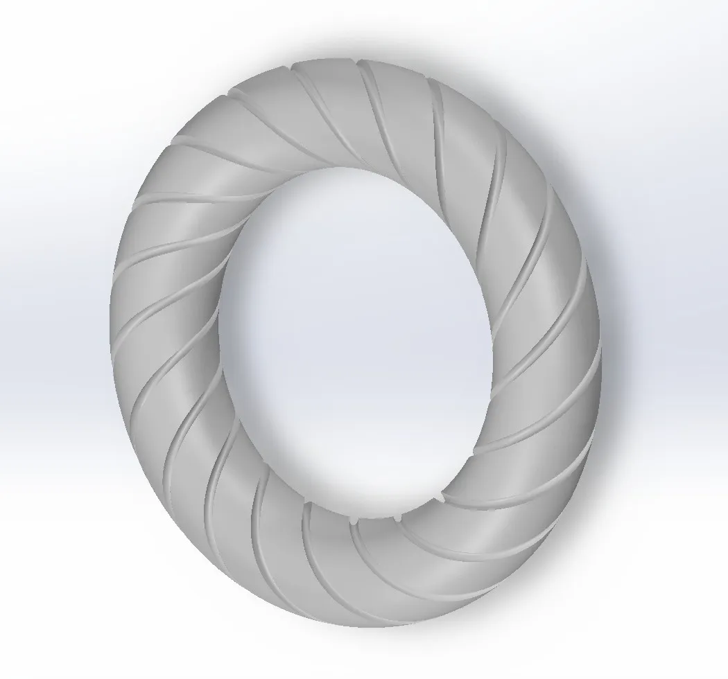 Orgone Scalar | Rodin Coil Torus STL | 105mm x 20mm Diameter