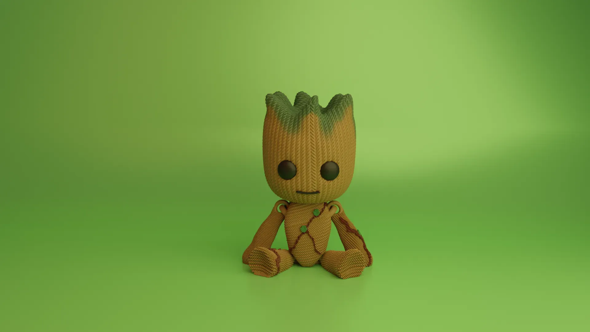 Crochet Knitted Articulated Groot
