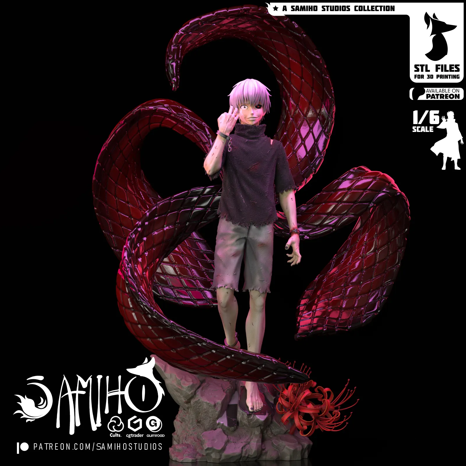 Samiho Studios - Kaneki Ken: STLs ready for printing