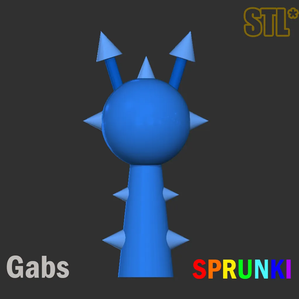 Sprunki Incredibox Gabs Sprunki STL 3D Character Fanart
