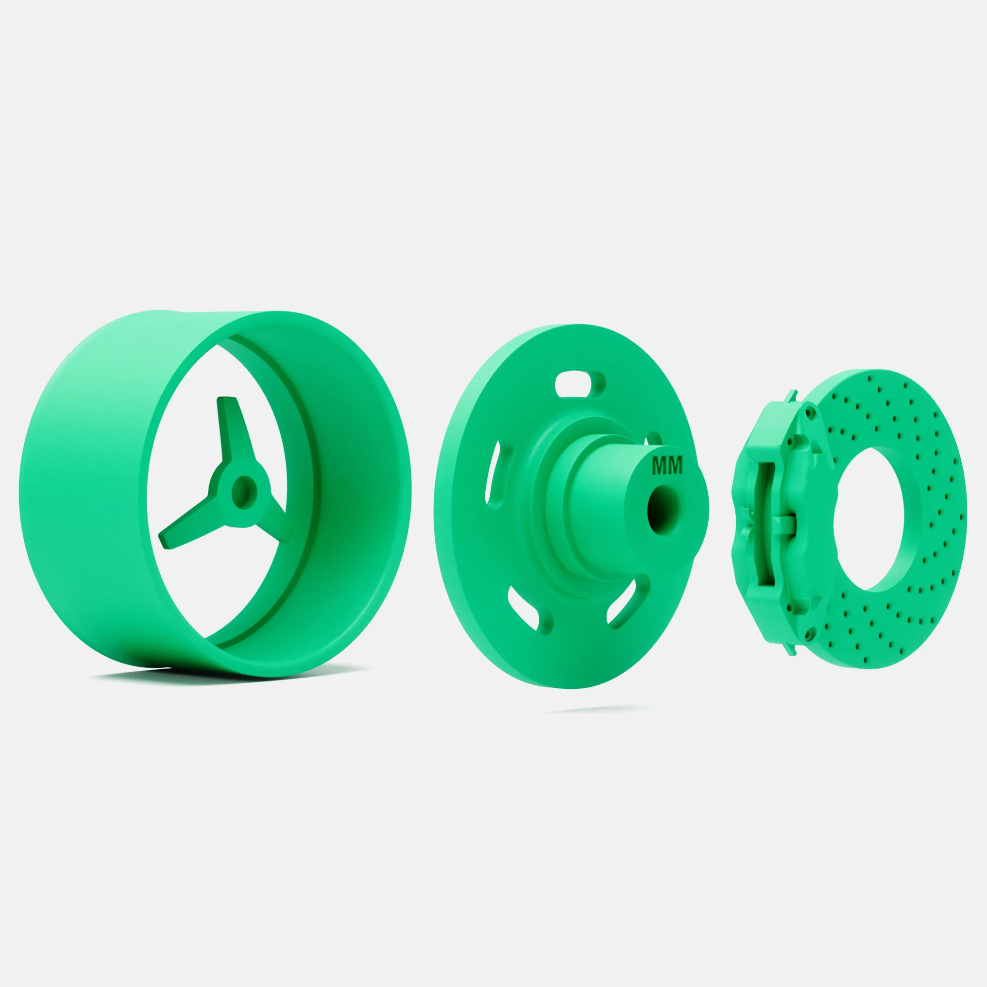 1/24 Scale, 15x8 Kidney Bean Wheel and Brake