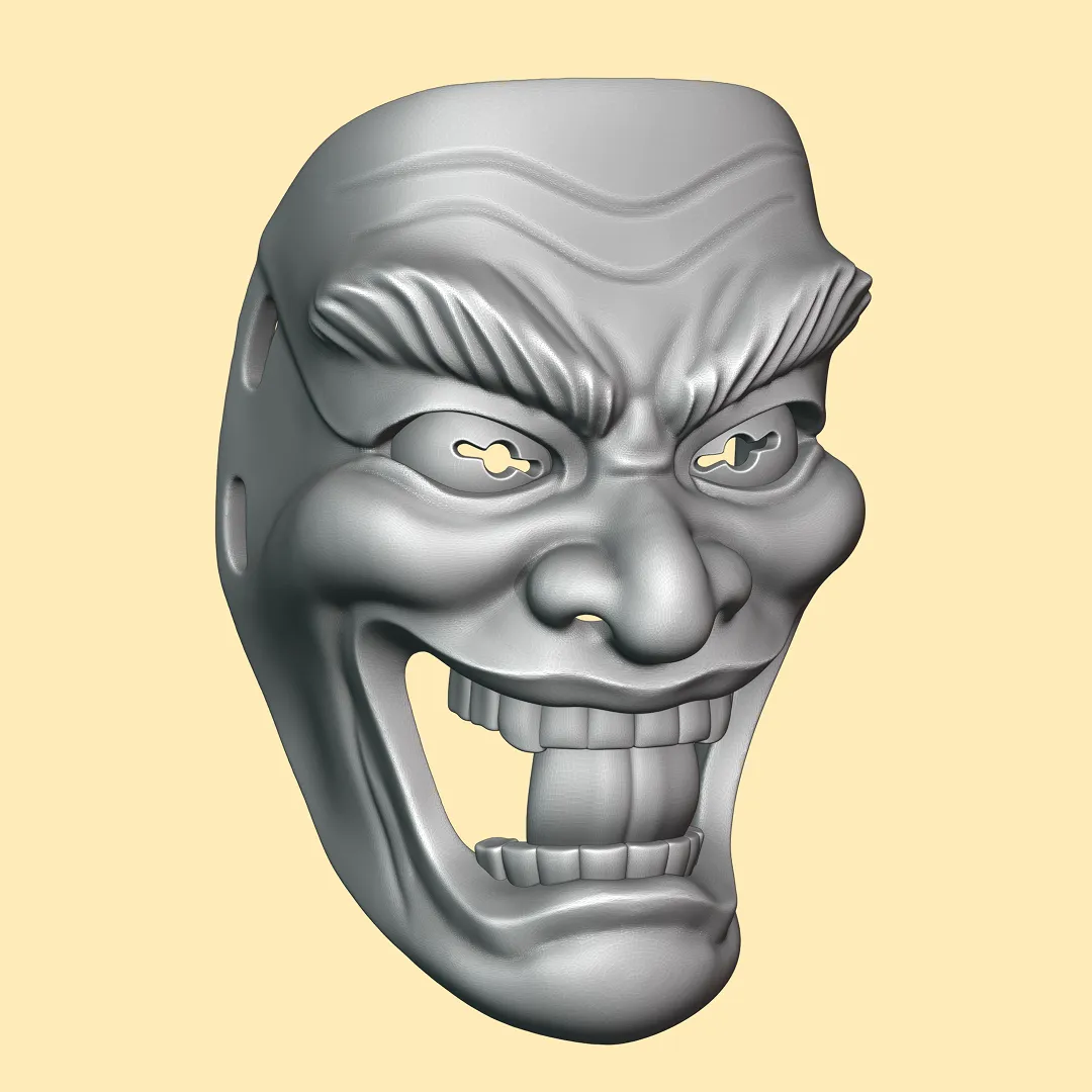 Clown Joker Oni Mask 3D print model