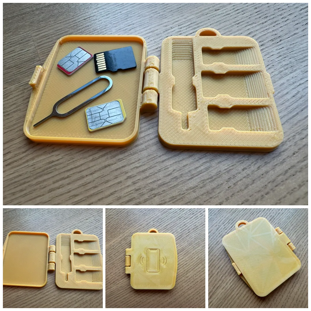 Nano SIM and micro SD travel holder