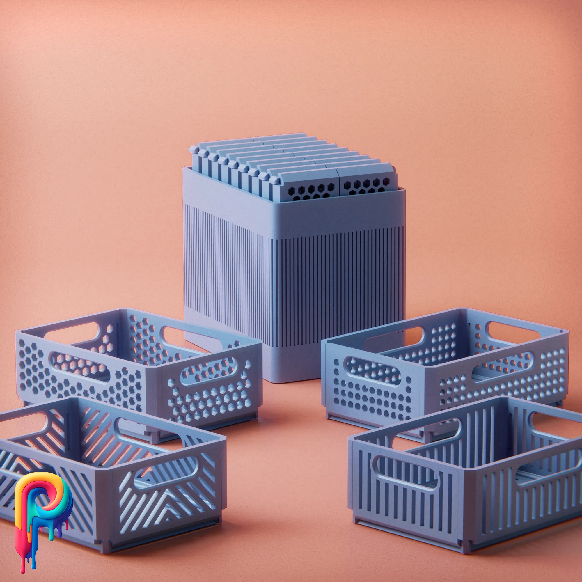 Foldable Crates (Print-in-place) by Polymeria