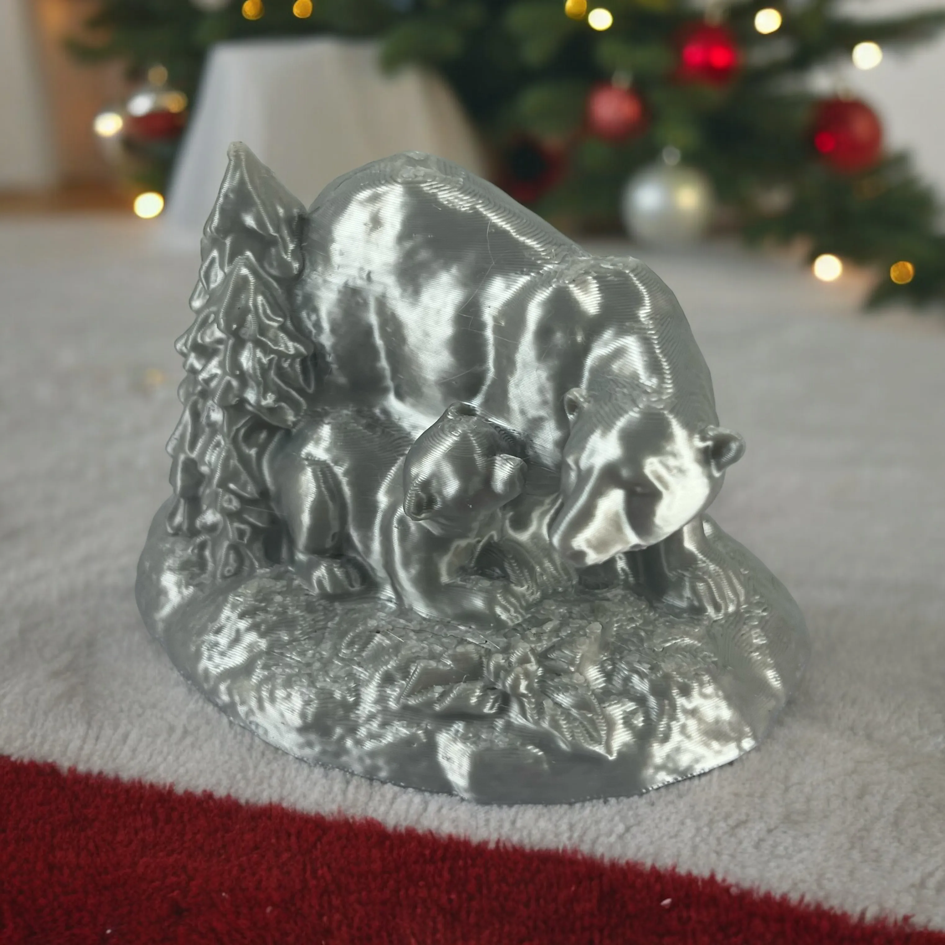 Oso polar navideño