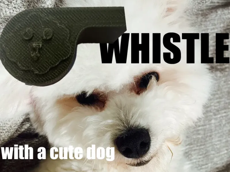 Whistle with a cute dog