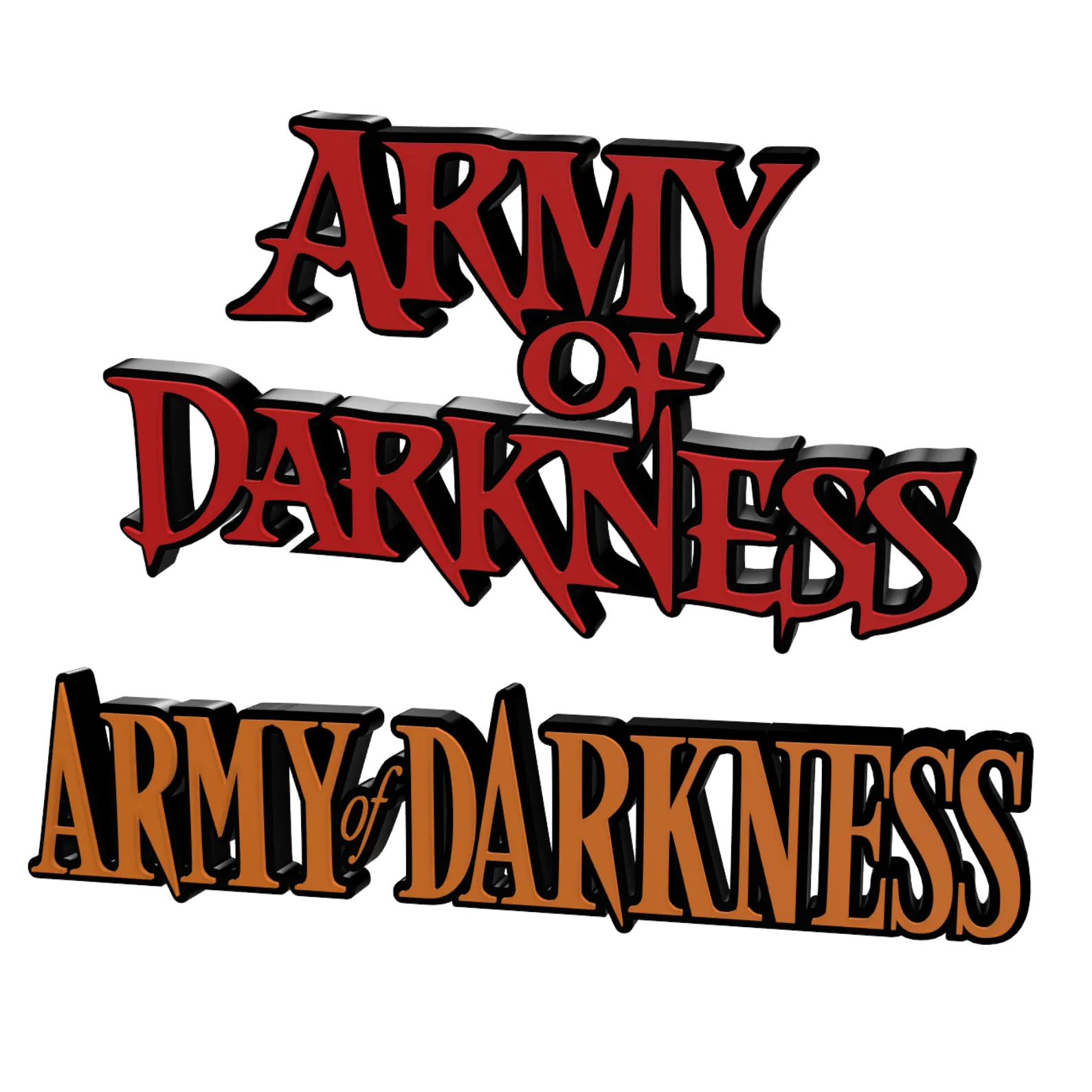 Army of Darkness (Two Versions) - 3D Multicolor Sign/Logo