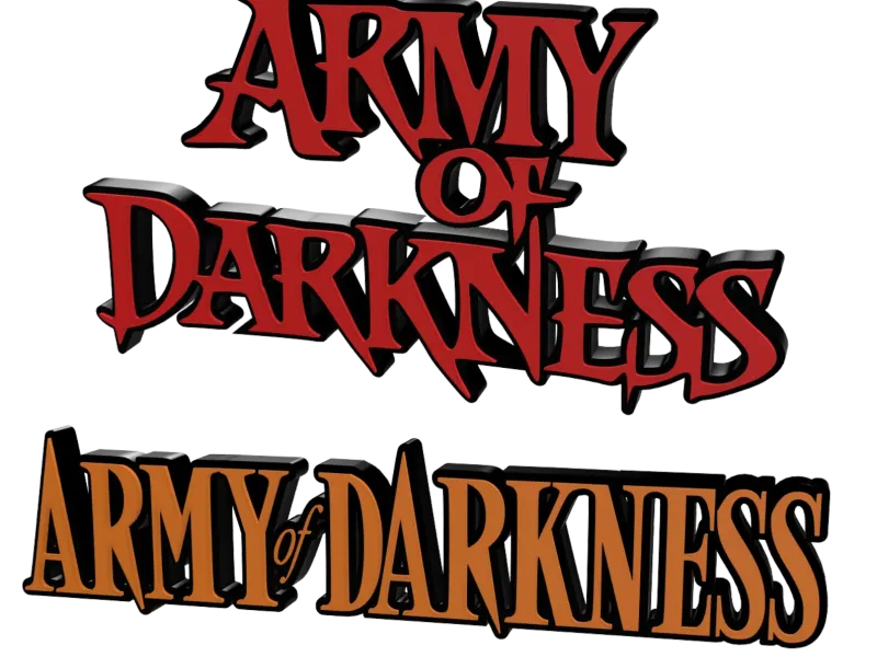 Army of Darkness (Two Versions) - 3D Multicolor Sign/Logo