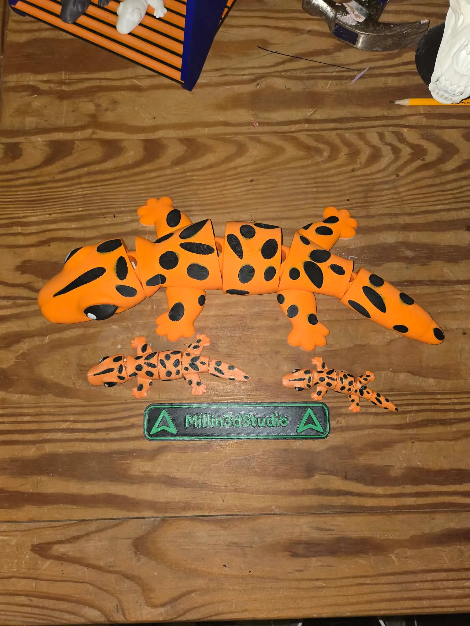 Cute Top Gear Articulated Gecko Lizard toy 3 sizes-4