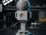 Rocket League Trophy & PS1 Controller Keychain-1