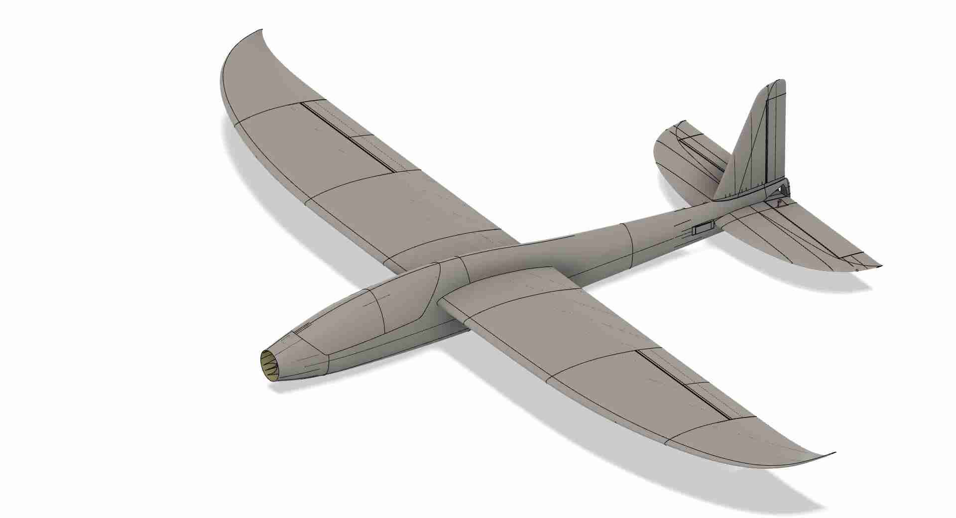 RC GLIDER 1200M WING SPAN 3D models download Creality Cloud