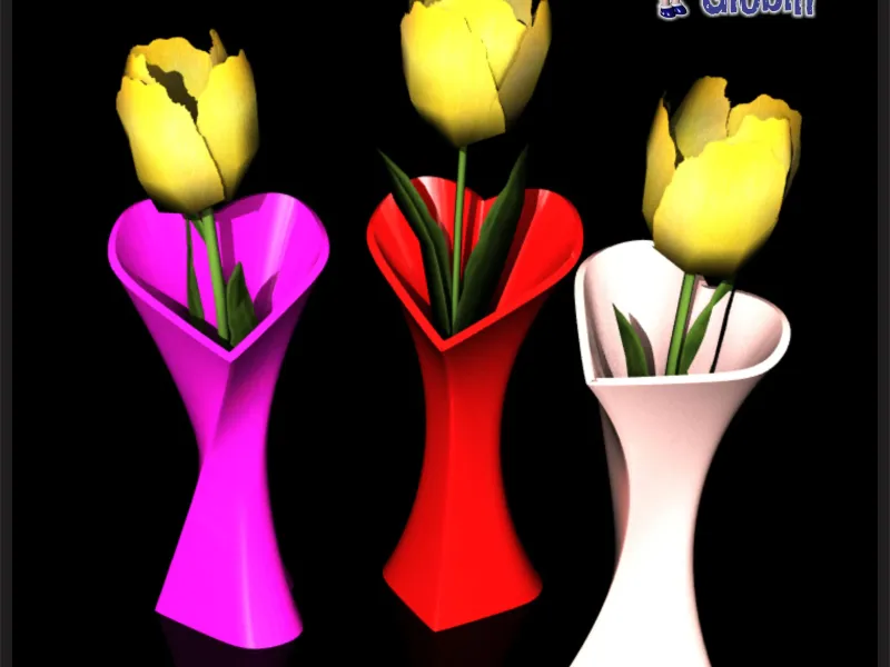 TRES FLOREROS CORAZON CRECIENTE