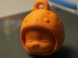 Süßer schlafender Schildkrötenkopf-Schlüsselanhänger-4