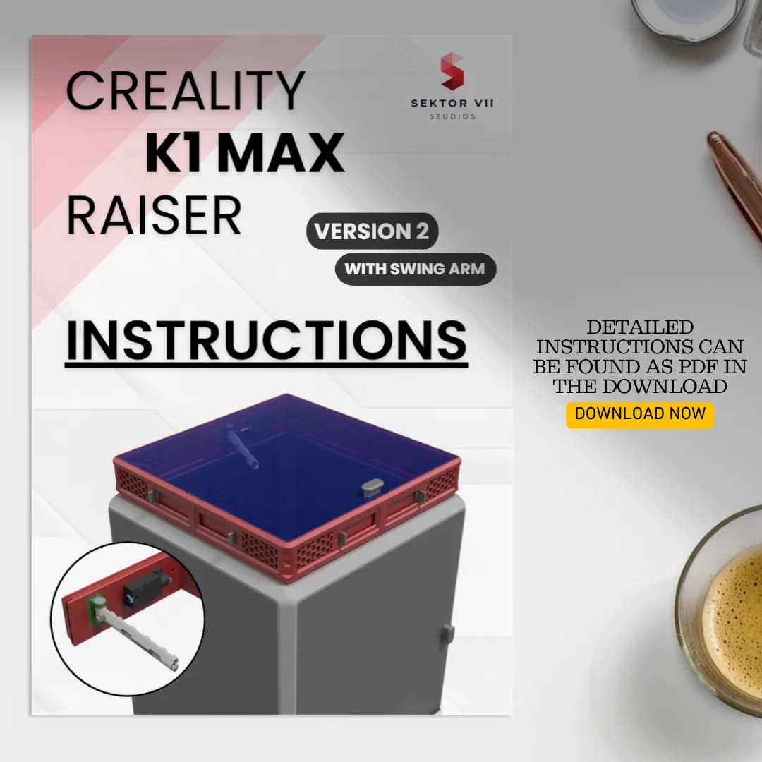 K1 MAX RAISER / DECKEL / TOP COVER / UPGRADE (VERSION 2)