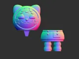 DJ Catnip Cat Gabbys Dollhouse STL 3D Model Fanart Character-1