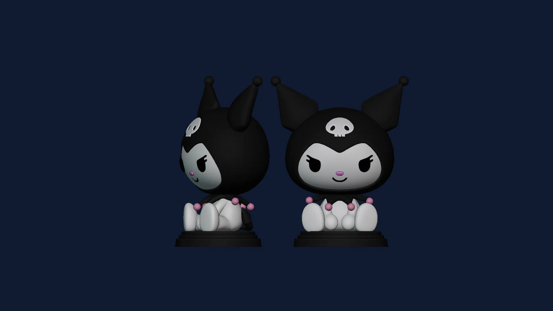 Kuromi Hello Kitty figure