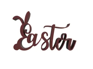 EASTER LETTERING WITH BUNNY EARS / EASTER DECORATION