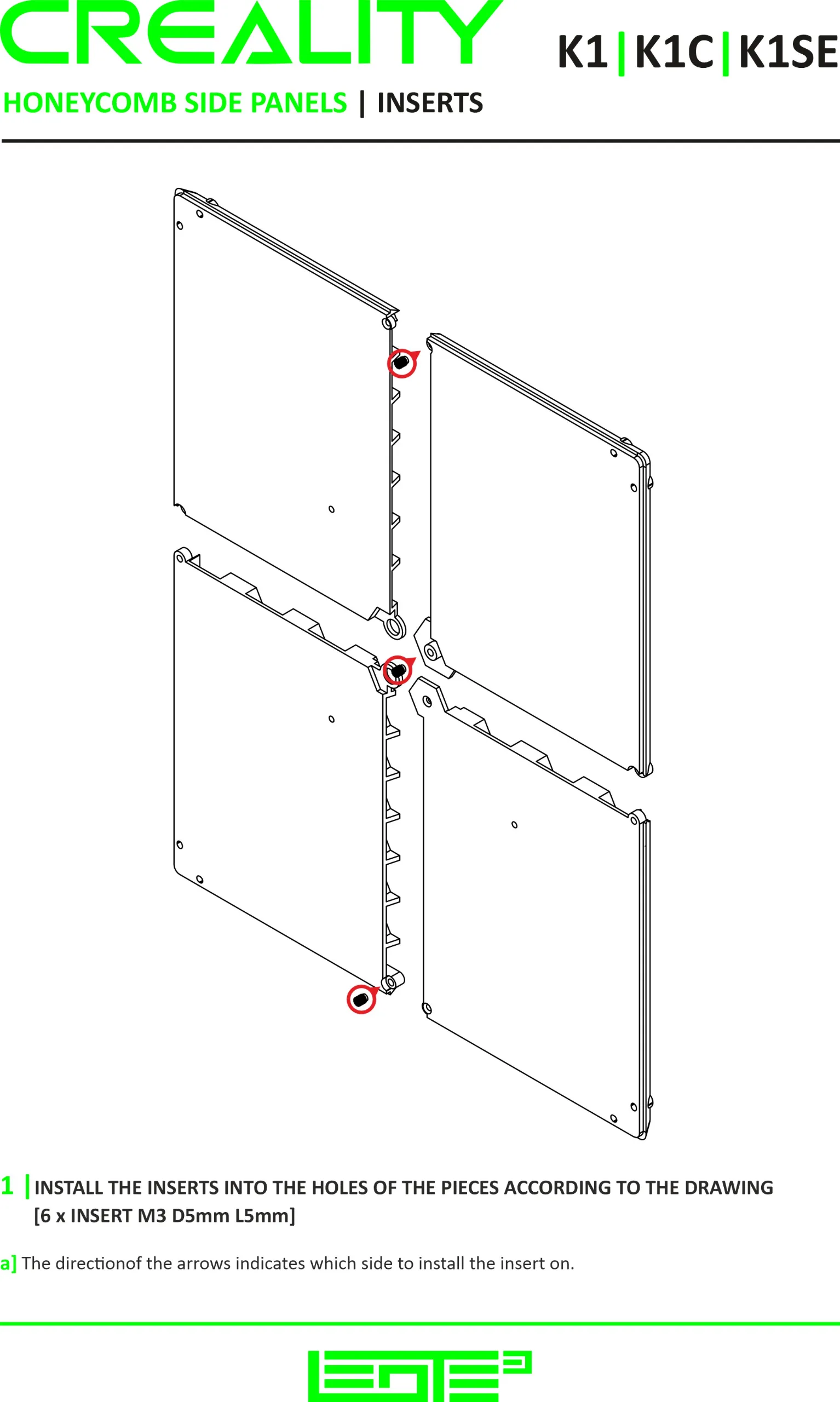 CREALITY K1|K1C|K1SE - SIDE PANELS WITHOUT LOGO