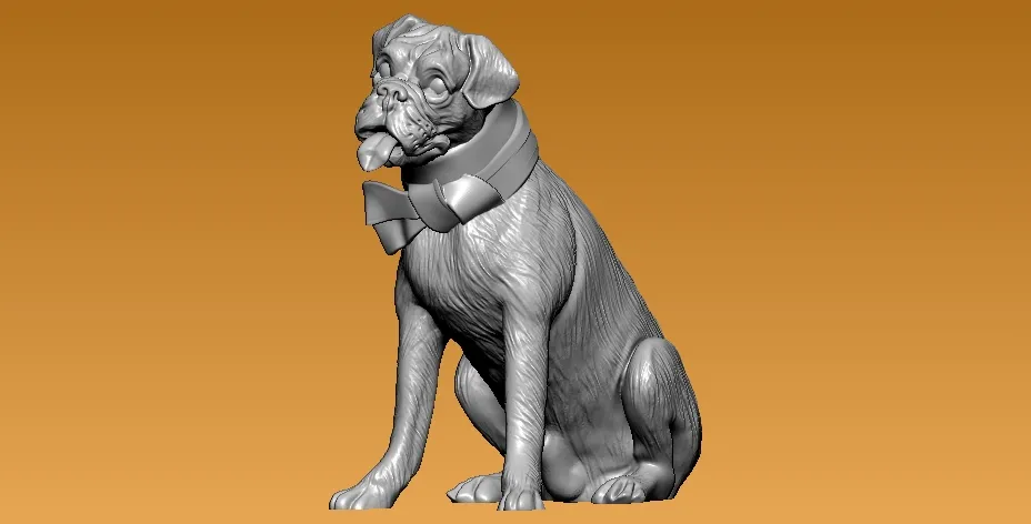 Boxer dog - 3D print - Statue