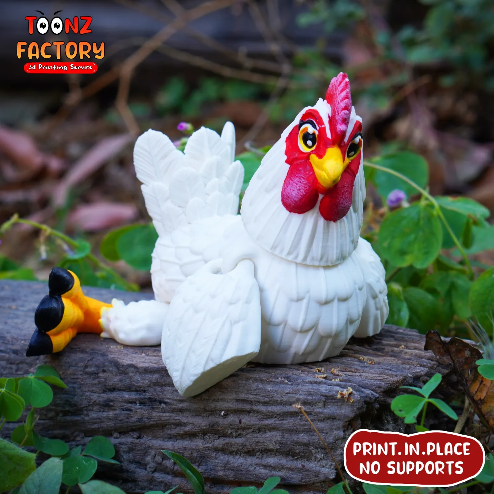 PRINT IN PLACE FLEXI HEN AND CHICKS
