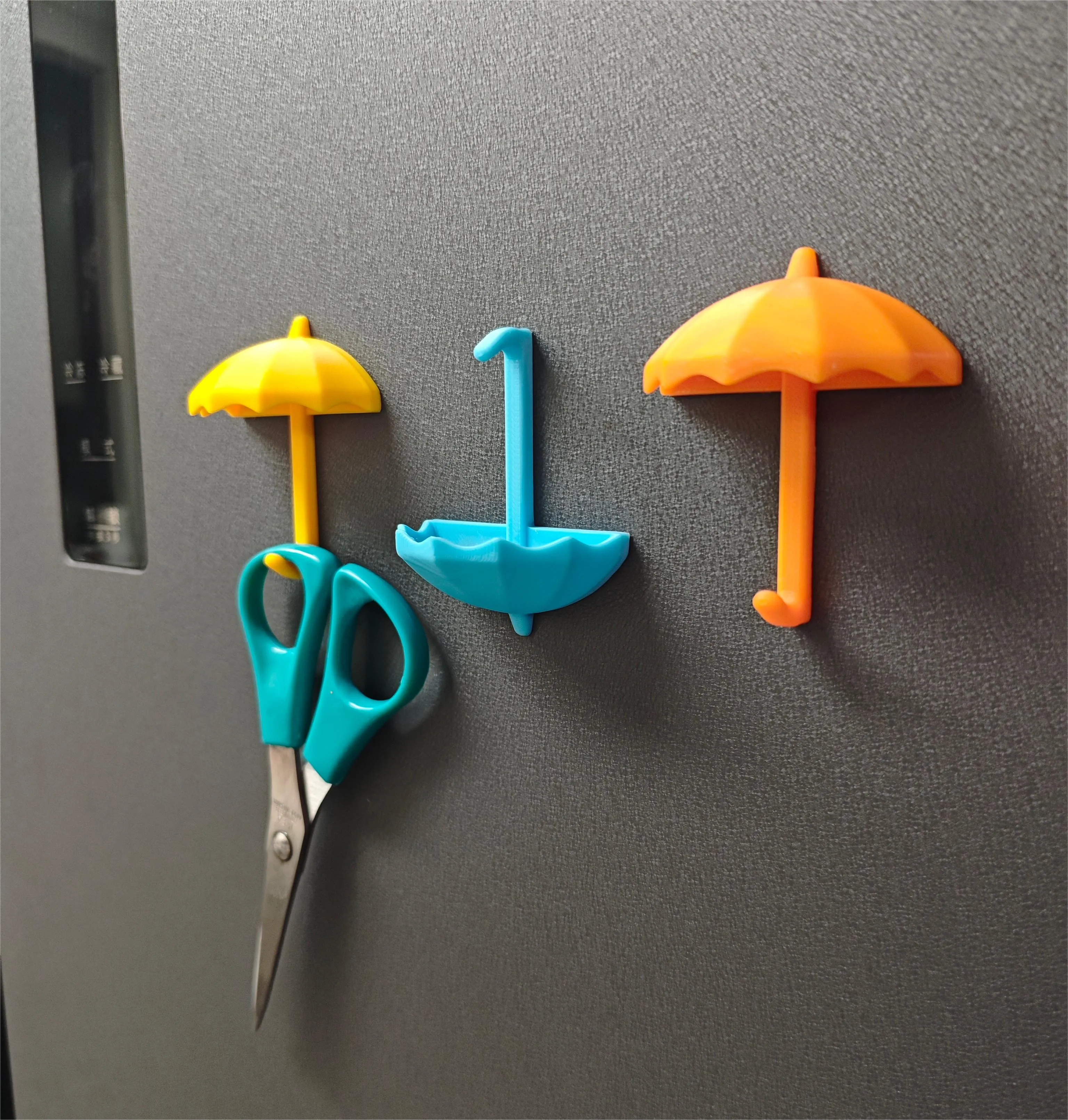 Magnetic refrigerator umbrella hook