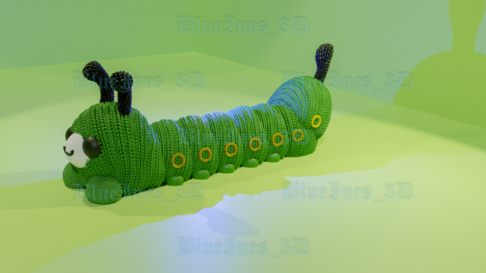 ARTICULATED CROCHET KNITTED CATERPILLAR | 3D models download | Creality