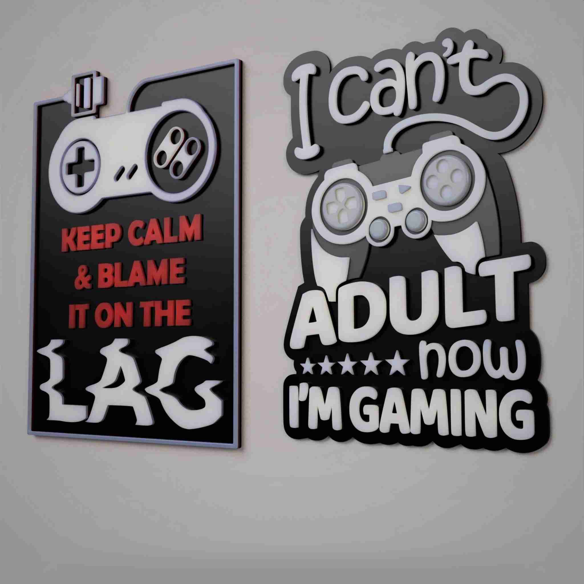 GAMING WALL ART VERSION 1 3D models download Creality Cloud