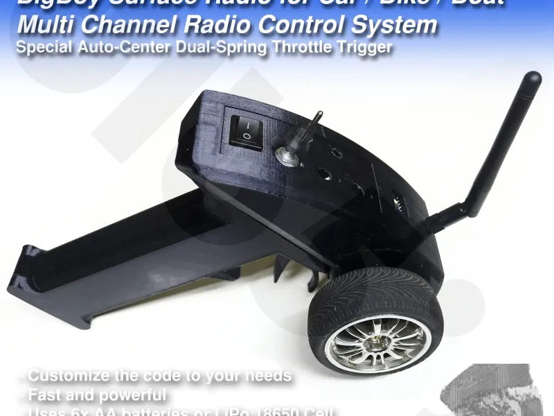 Radio di superficie Arduino MyRCCar per auto / moto / barca RC