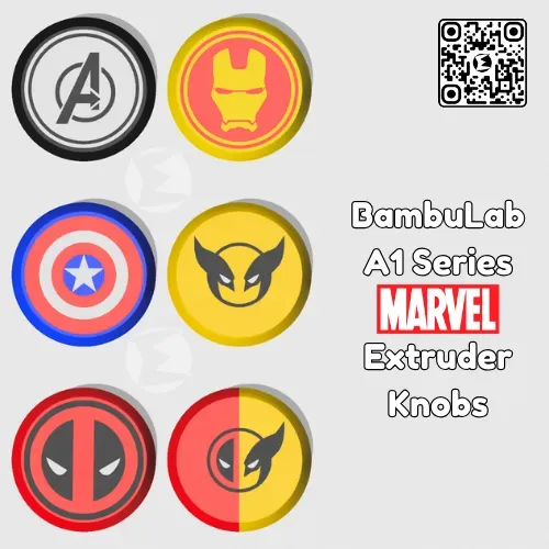 BambuLab A1 Series Marvel Extruder Knobs