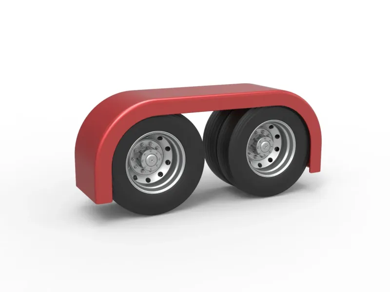 Semi truck Rear fenders Set 4 Scale 1:25