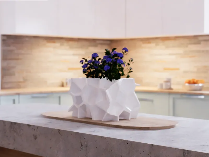 Vase Géométrique Hexagonal 3D - Modèle STL