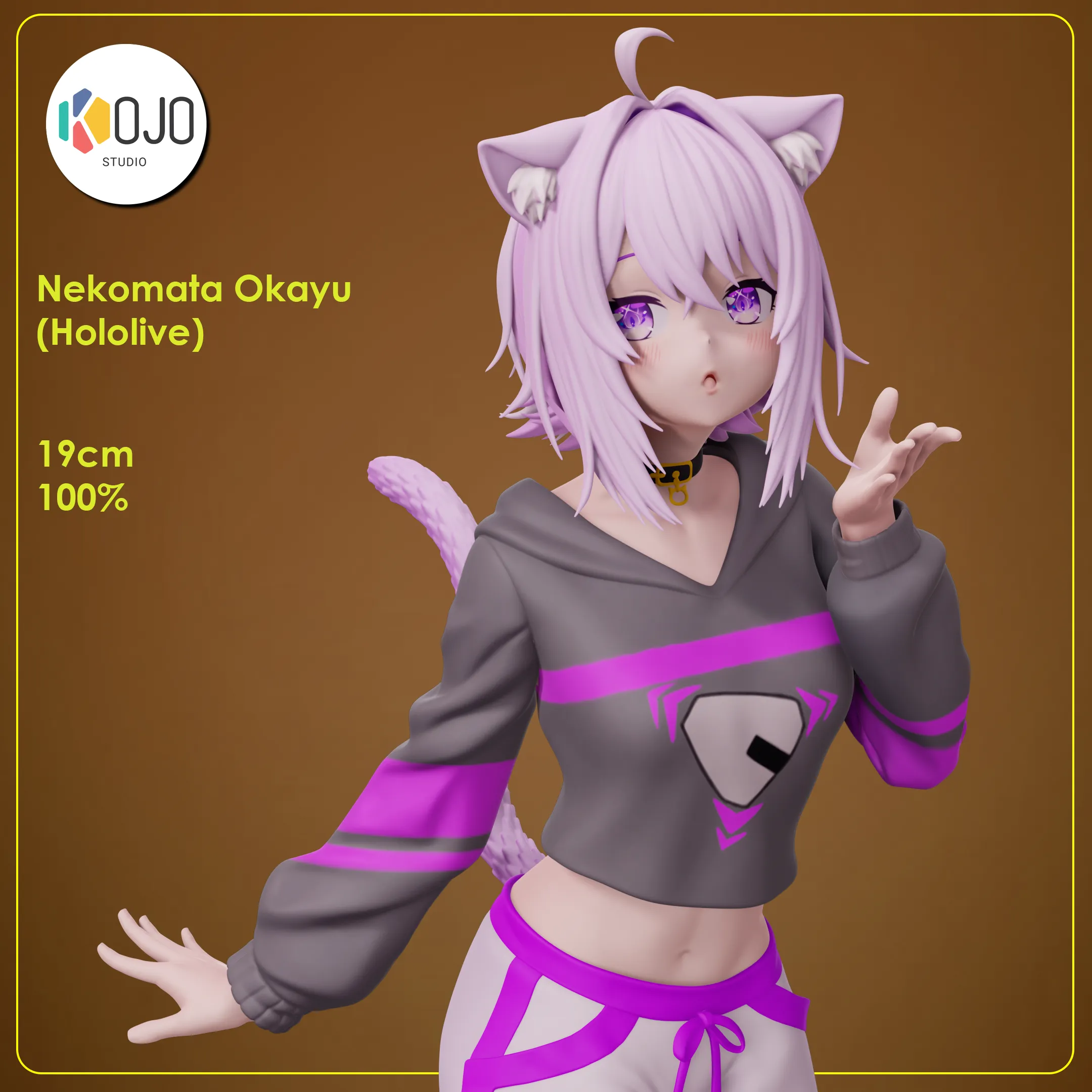 Nekomata Okayu - Hololive Vtuber Figure for 3D printing