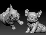 Bulldog model - america bully dog - 3D print-2