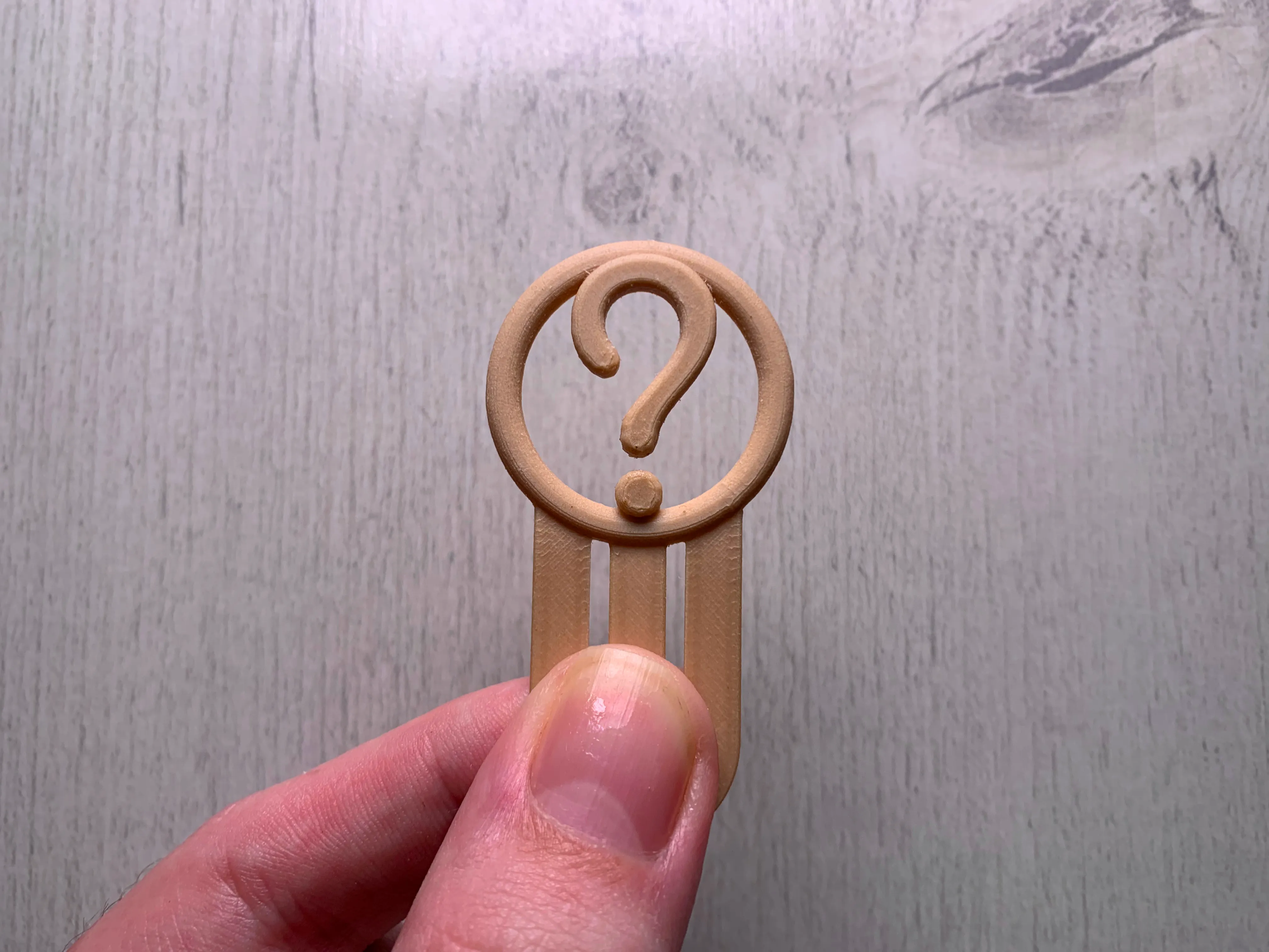 Porta páginas con signo de interrogación