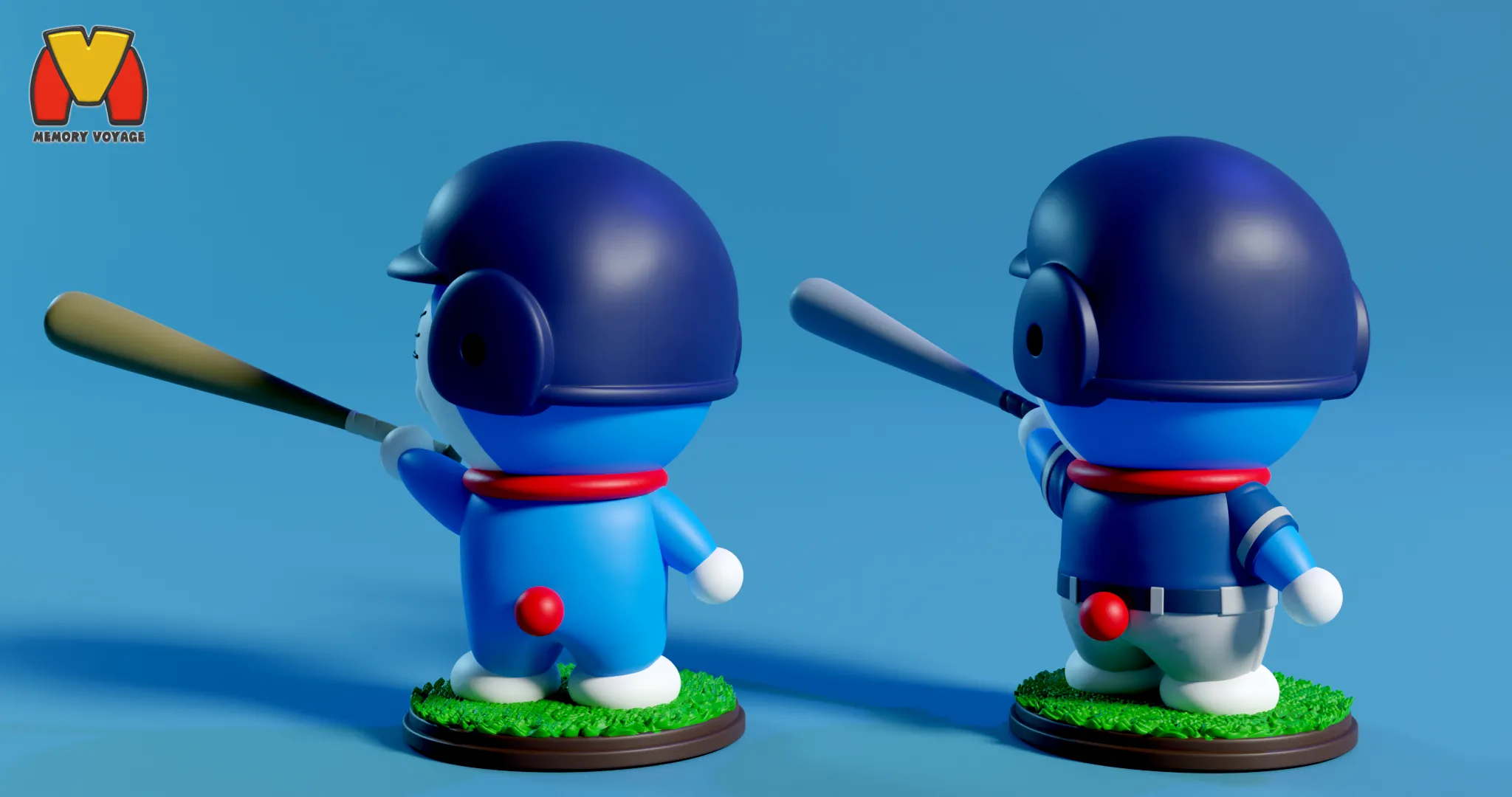Фанарт Doraemon BaseBall с двумя версиями