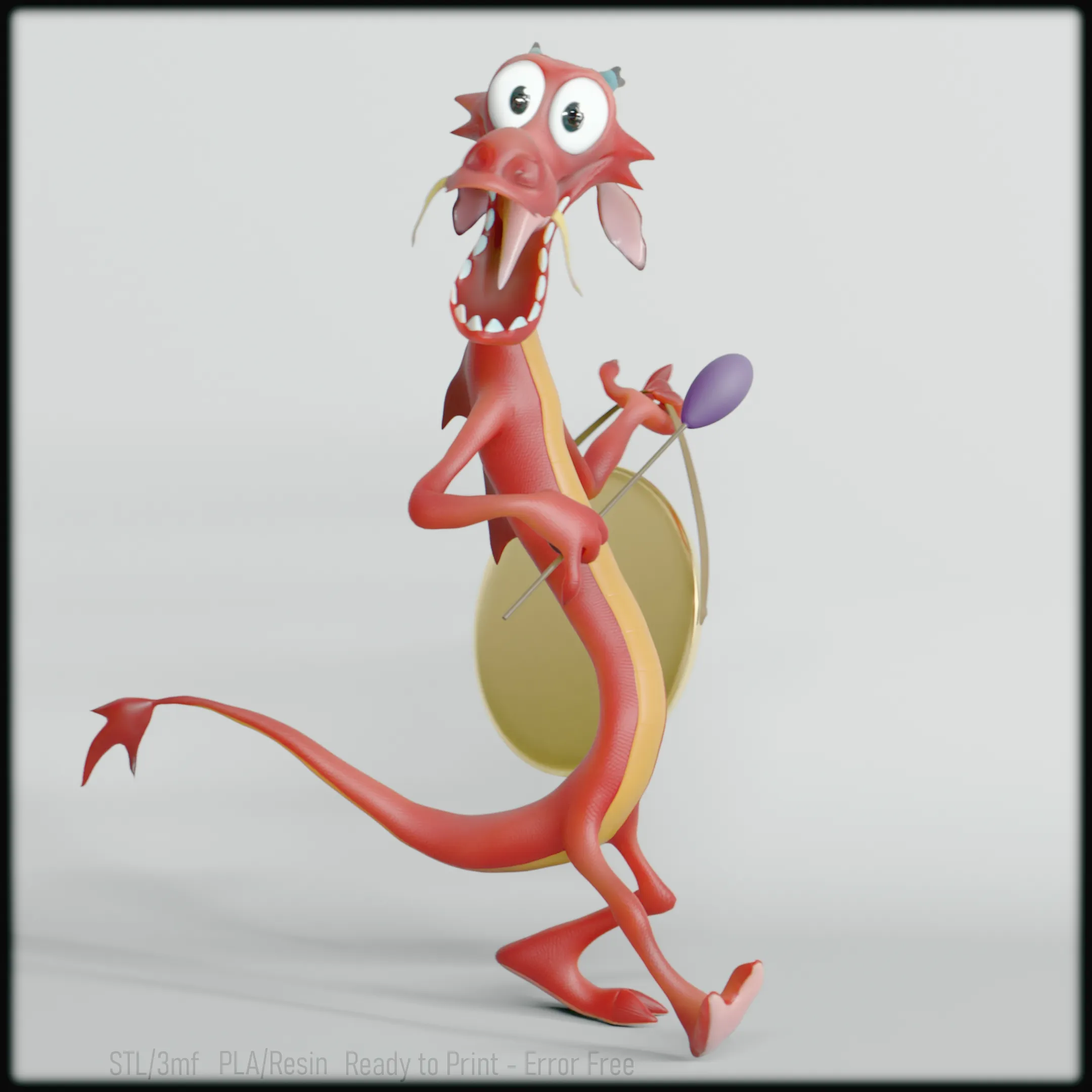 Mushu 3D Model - Mulan Dragon Fan Art Collectible