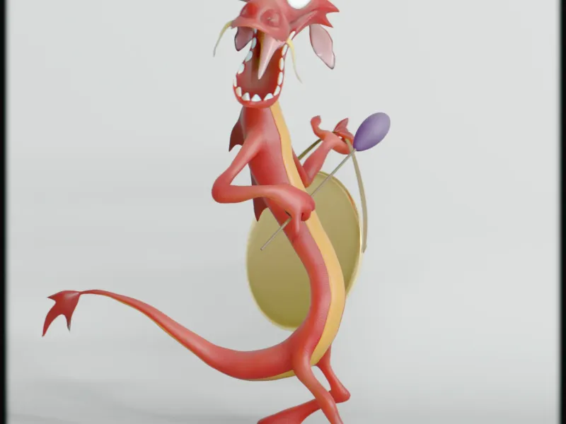 Mushu 3D Model - Mulan Dragon Fan Art Collectible