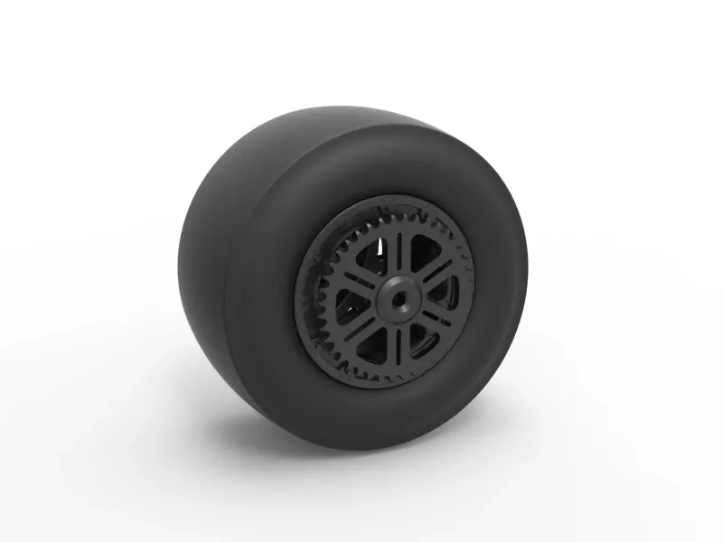 Rear wheel of Top fuel dragster motorcycle Scale 1:25