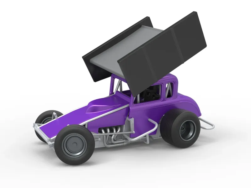 New Zealand Modified stock car while turning Scale 1:25