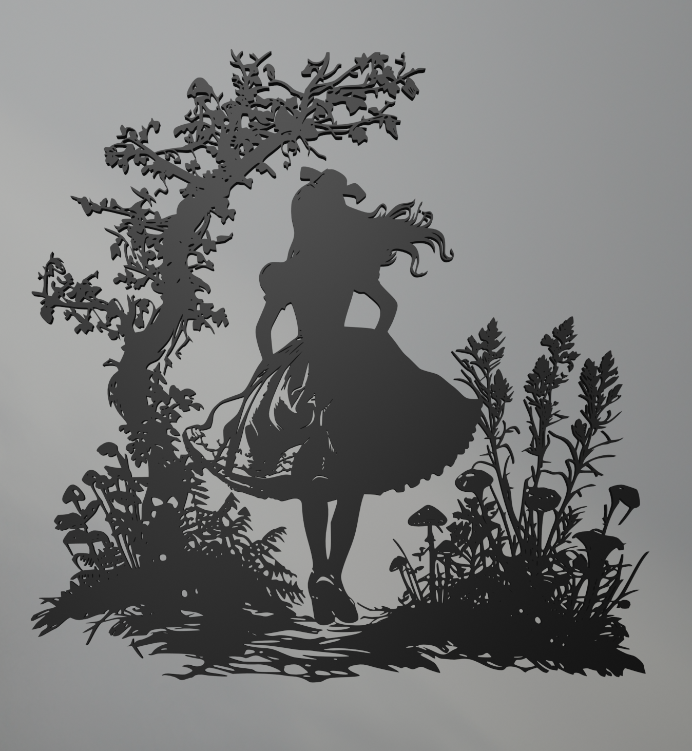 Alice in Wonderland Wall Art | 3D models download | Creality Cloud