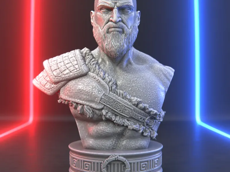Kratos, the God of War: Legendary Bust Sculpture