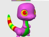colorful dragon with snake tail-5