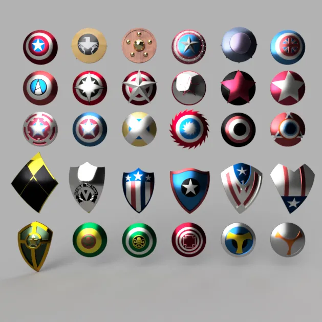 Marvel Comics Captain America Shields & related