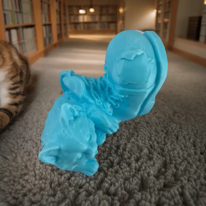 Sculptures & Artworks STL Download - Cat in a big Bootby Motek3D