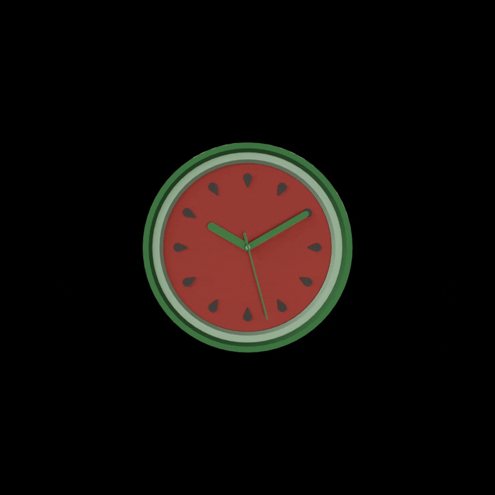 Watermelon Clock Set by Polymeria-5