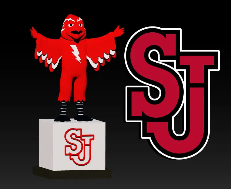 NCAA - ST. JOHNS UNIVERSITY MASCOT STATUE - 3D PRINT